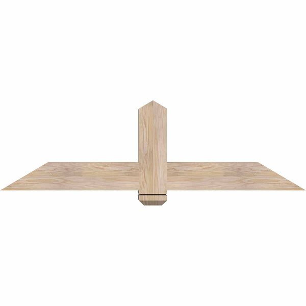 Ekena Millwork Eugene Smooth Timber Gable Bracket, Douglas Fir, 60"W x 17"H x 5 1/2"D x 5 1/2"F, 7/12 Pitch GBW060X17X0606EUG00SDF - main